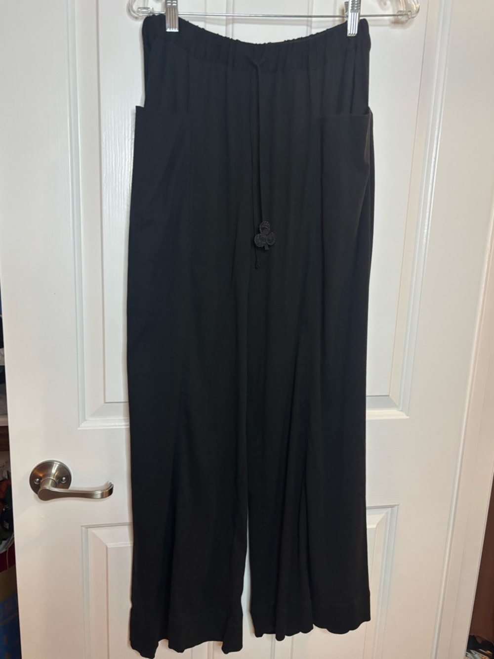 NWT ANTIPAST Black Wide-Leg Multipocket Drawstring Pants - Women size 1/S